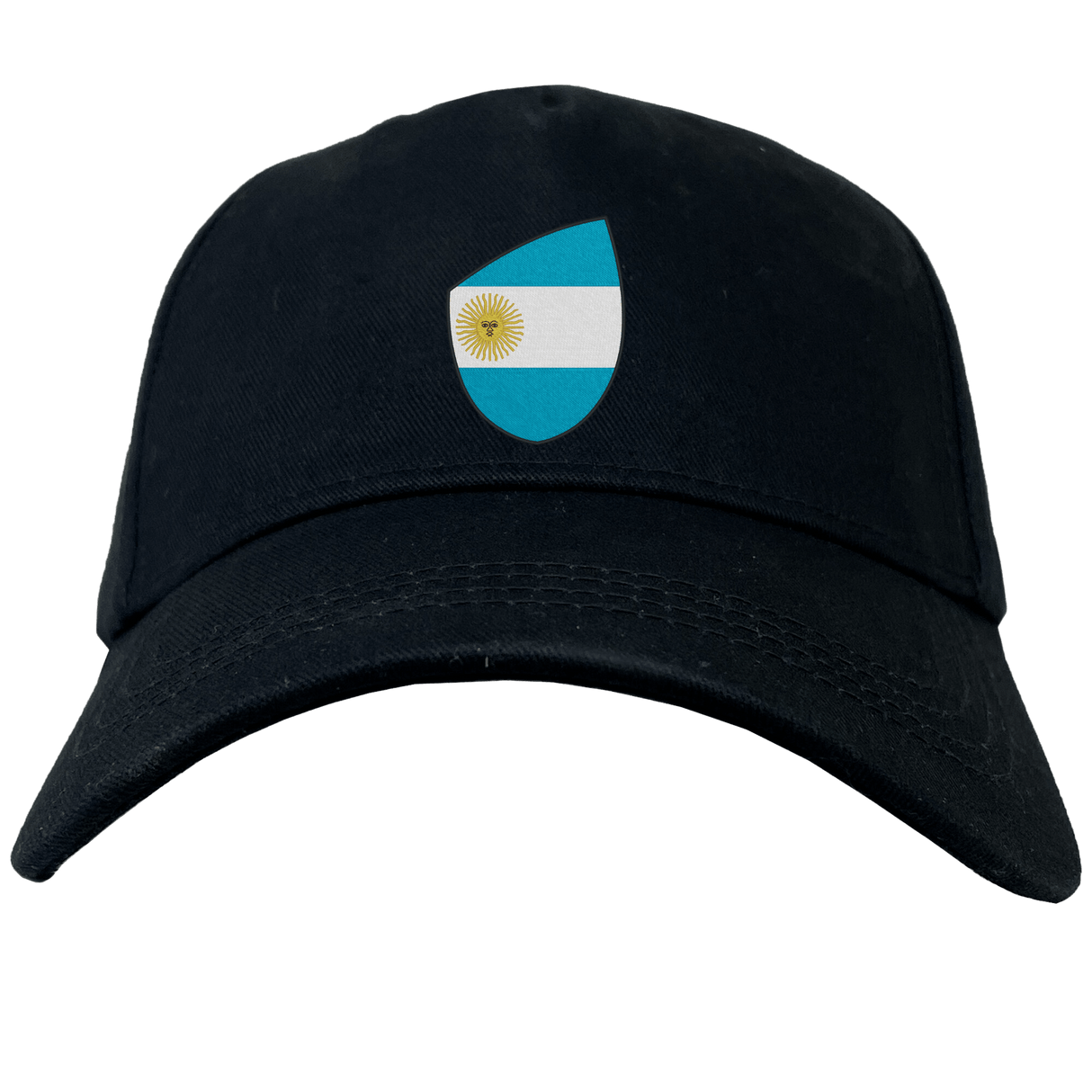 The Argentina Shield Flex Drill Cap by EMB Canterbury features a shield-shaped design with the Argentine flag, ideal for passionate fans.