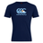 The Canterbury Argentina CCC Flag Club T-Shirt by WRS Canterbury is navy blue, made from a soft cotton blend, and features the iconic triple C's logo with a fern plus the brand name in light blue.