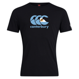 The Canterbury Argentina CCC Flag Club T-Shirt by WRS Canterbury is crafted from a cozy cotton blend with the Canterbury logo in bold blue and gray on the front.