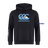 The Canterbury Argentina CCC Flag Club Hoodie from WRS Canterbury is a black sweatshirt fleece with a bold blue "Canterbury" logo on the chest and signature white logo detail branding on the left sleeve.