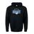 The WRS Augusta Nations of Rugby Argentina Wordmark 60/40 Pullover Hoodie is a black rugby hoodie showcasing an Argentina wordmark in white, "RUGBY" in light blue, and a stylized puma logo in white and light blue on the front.