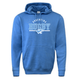 A Nations of Rugby Argentina Wordmark 60/40 Pullover Hoodie by WRS Augusta, showcasing a bold "Argentina Rugby" text and an eye-catching jaguar emblem on the front.
