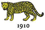 An embroidered design of a yellow and black leopard with the year 1910 below it on a Nations of Rugby Argentina Vintage Classic Jersey by EMB Mudoo.
