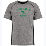 An Nations of Rugby Australia Rugby Electrify Training Tee in electrify grey with the WRS Augusta logo on it.