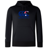 The WRS Canterbury Australia CCC Club Lightweight Hoodie showcases the iconic logo and a striking Australian flag design on the chest, made from durable polyester for style and resilience.