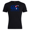 The Canterbury Australia CCC Flag Club T-Shirt from WRS Canterbury is made from a cotton-rich blend, featuring the Canterbury logo with a stylized kangaroo and Australian flag design.