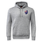 The EMB Canterbury Australia Shield Club Hoodie features a cozy design in premium gray sweatshirt fleece, complete with a front pocket, drawstring hood, sleeve branding, and a chest emblem of a flag with stars.
