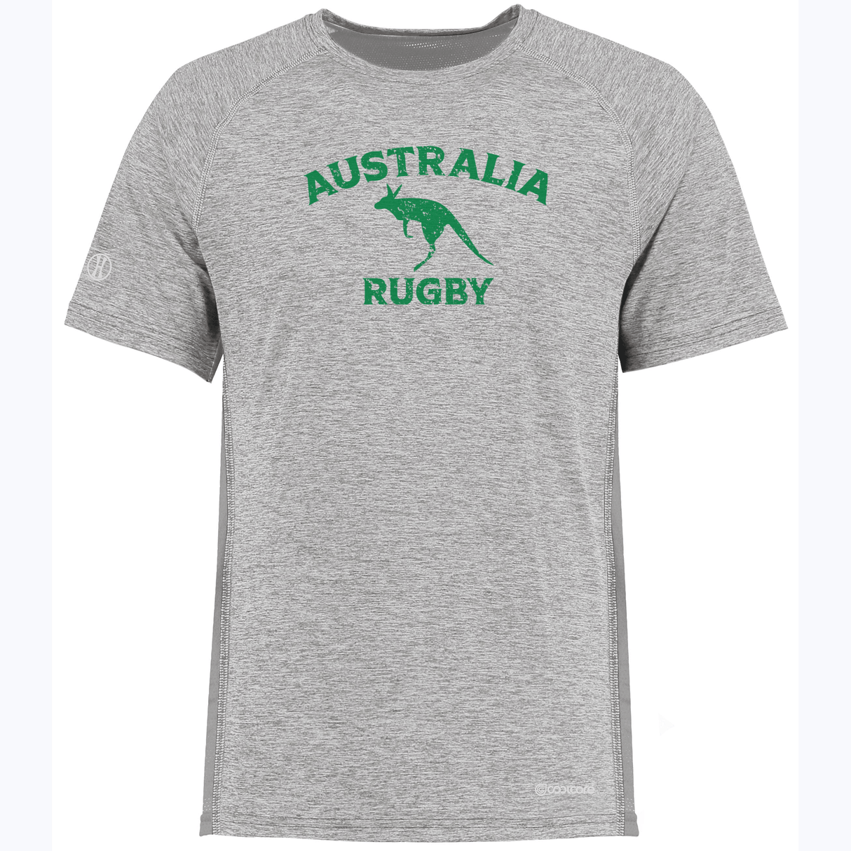 An electrifying grey Nations of Rugby Australia Rugby Electrify Training Tee with the words WRS Augusta on it.