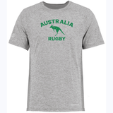 An electrifying grey Nations of Rugby Australia Rugby Electrify Training Tee with the words WRS Augusta on it.