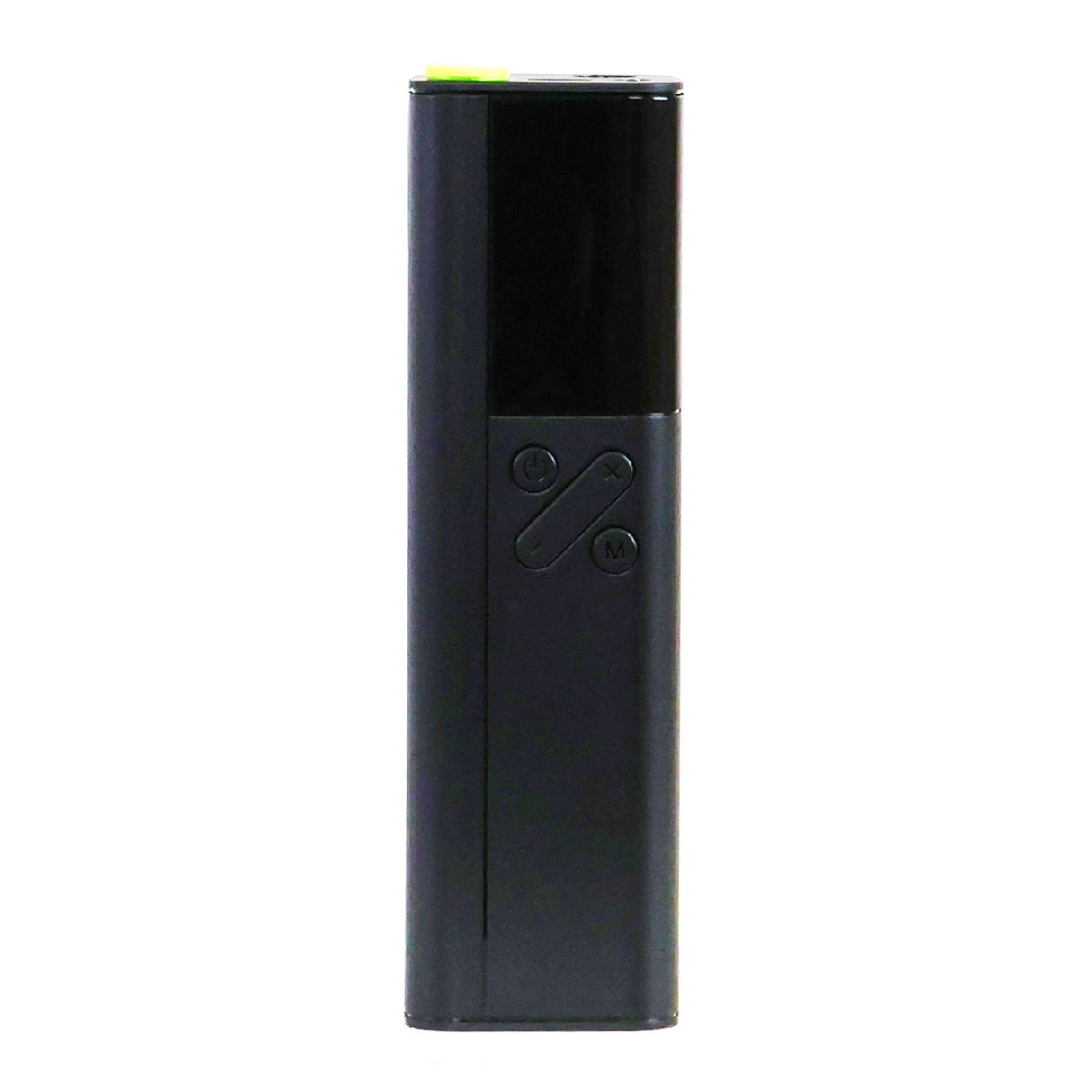 The Sectelli World Rugby Shop Electric Smart Ball Pump is a black, rectangular pump with front buttons, a green top accent, and a digital display for easy use.