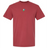 The British & Irish Lions Vintage Comfort Tee by EMB S&S Activewear is a plain maroon shirt with a small, colorful crest emblem centered on the upper chest.