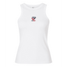 Women's USA Rugby Baby Rib Tank by EMB S&S Activewear, featuring the USA Rugby logo and text centered on the chest.