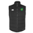 Introducing the EMB Canterbury Brazil Shield Core Gilet: a black vest with a high collar featuring the Canterbury logo on the left and a vibrant green and yellow Brazilian flag on the right, perfect for showcasing your passion for Brazil. Details coming soon!.