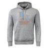 Show your club pride with the Ballantyne Ridge Wolves Club Hoodie by WRS Canterbury—a gray hoodie featuring a front pocket, bold blue "BR" letters, and orange "Wolves Rugby" text on the chest.
