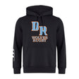 The Ballantyne Ridge Wolves Club Hoodie by WRS Canterbury features a front pouch pocket, bold “BR” and “Wolves Rugby” on the chest, plus a white sleeve stripe—a custom rugby hoodie perfect for fans.