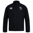 The Ballantyne Ridge Wolves Club Track Jacket by EMB Canterbury features the "BR Wolves Rugby" logo on the left chest, Canterbury logo on the right, front zipper, high collar, and a lightweight, water-repellent design.