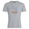 The Ballantyne Ridge Wolves Club Plain Tee by WRS Canterbury is a gray cotton blend shirt with a large orange-outlined "BR" above bold orange "WOLVES RUGBY" lettering.