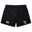 The Ballantyne Ridge Wolves Women's Yokohama Short by Canterbury features the "canterbury" logo on the left leg and "BR Wolves Rugby" logo on the right, displayed against a white background. Brand: EMB Canterbury.