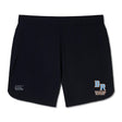 The Ballantyne Ridge Wolves Women's Elite Woven Short by EMB Canterbury features zippered pockets, a small "BR Wolves Rugby" logo on the lower right leg, and a white Canterbury logo on the left—ideal gym shorts for comfort and style.