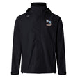 The Ballantyne Ridge Wolves Elite Storm Jacket by EMB Canterbury is a black, breathable pitchside jacket with the "BR" logo and "WHAK HOOP" text on the left chest, shown against a white background.
