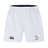 The Ballantyne Ridge Wolves Advantage Short 2.0 by EMB Canterbury features an elastic waistband, black and blue embroidered logos, and side pockets—sustainable athletic shorts for ultimate comfort during training.