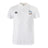 The Ballantyne Ridge Wolves Waimak Polo by EMB Canterbury is a white short-sleeve rugby polo with a collar, three buttons, and two embroidered chest logos.
