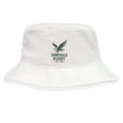 The Zionsville Rugby Club Crusher Bucket Cap by EMB S&S Activewear features an eagle logo and “Zionsville Rugby Est. 2003” in green—perfect sun protection for fans and players.