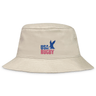 The USA Rugby Throwback Crusher Bucket Hat by EMB S&S Activewear features a blue eagle and bold "USA RUGBY" on the front, blending classic style with sun protection.