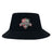 The EMB S&S Activewear NOVA Barbarians Crusher Bucket Cap features a football logo patch on the front, combining sun protection with sporty style.