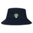 The Milwaukee Beer Barons RFC Crusher Bucket Cap by EMB S&S Activewear features black cotton twill and a colorful embroidered shield logo with "MKE Beer Barons" text, combining stylish sun protection with team pride.