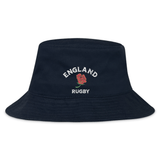 Nations of Rugby England Rugby Crusher Bucket Hat by EMB Alpha Broder with embroidered logo.