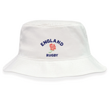 Nations of Rugby EMB Alpha Broder England Rugby Crusher Cotton Twill Bucket Hat with England rugby emblem.