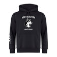The Northeastern University Men's Rugby Club Hoodie by WRS Canterbury features a white "NORTHEASTERN MEN'S RUGBY" text and husky logo on the front, plus a white sleeve design—ideal for club members and fans.