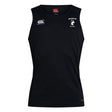 The EMB Canterbury Northeastern University Men's Rugby Club Dry Singlet features Vapodri Technology for comfort, with the Club Dry logo on the right chest and Northeastern Rowing logo on the left—perfect for athletic wear.