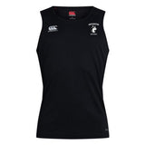 The EMB Canterbury Northeastern University Men's Rugby Club Dry Singlet features Vapodri Technology for comfort, with the Club Dry logo on the right chest and Northeastern Rowing logo on the left—perfect for athletic wear.