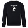 The Northeastern University Men's Rugby Club Crew Sweatshirt by WRS Canterbury is an ultra soft black crew with "NORTHEASTERN MEN'S RUGBY," a husky dog logo on the front, and an embroidered CCC logo on the left sleeve.