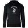 The Northeastern University Men's Rugby Club Lightweight Hoodie by WRS Canterbury is a black hoodie with a kangaroo pocket, featuring a husky logo and "NORTHEASTERN MEN'S RUGBY" in white on the chest—ideal for club supporters.