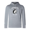 The Northeastern University Men's Rugby Club Lightweight Hoodie by WRS Canterbury features "NORTHEASTERN MEN'S RUGBY," a husky dog head graphic, and a comfy kangaroo pocket on the front.