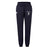 Northeastern University Men's Rugby Women's Leisure Sweatpant by EMB Canterbury in navy blue, featuring a drawstring waist, two front logos, and elastic ankle cuffs.