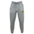 Baltimore Chesapeake Brumbies Leisure Sweatpants by EMB Canterbury feature a gray design, with elastic waistband and drawstring. Crafted from recycled polyester fleece, they have embroidered logos on the left thigh and right hip.