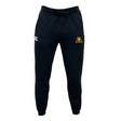 The Baltimore Chesapeake Brumbies Leisure Sweatpant by EMB Canterbury is crafted from recycled polyester fleece, featuring a drawstring waistband. It’s decorated with a white CCC logo on the left and a colorful embroidered emblem on the right, blending comfort with style.