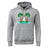 The Twin Island Rugby Club Hoodie by Canterbury, from WRS Canterbury, features a gray design with two palm trees, a rugby player graphic, and "TWIN ISLAND RUGBY" on the front—ideal as your custom team or rugby club hoodie.