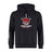 The Chattanooga Queens Rugby Club Hoodie by WRS Canterbury is a black rugby hoodie with a red and white crown logo, "Nooga Queens Women's Rugby" on the front, and white sleeve stripes—ideal for any rugby team.