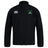 The Twin Island Rugby Club Track Jacket by EMB Canterbury is a lightweight black jacket with a high collar, the Canterbury logo on the right chest, and a palm tree emblem on the left.