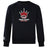 The Chattanooga Queens Rugby Club Crew Sweatshirt by Canterbury is a black, ultra-soft WRS Canterbury top with a red and white crown rugby logo and "'NOOGA QUEENS Women's Rugby" on the chest, plus an embroidered CCC sleeve logo.