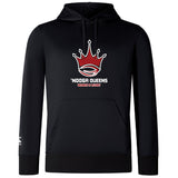 The Chattanooga Queens Rugby Club Lightweight Hoodie by WRS Canterbury features a red crown logo above “NOOGA QUEENS WOMEN'S RUGBY” on the front, with a small sleeve logo and classic kangaroo pocket for comfort.