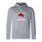 The WRS Canterbury Chattanooga Queens Rugby Club Lightweight Hoodie features a red and white crown with a rugby ball, "'NOOGA QUEENS WOMEN'S RUGBY" on the front, light gray fabric, and a cozy kangaroo pocket for comfort.