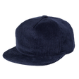 The Weld Corduroy Field Trip Hat in navy blue features a flat brim and is shown at a slight angle against a plain background.