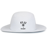 Show your team spirit with the EMB Augusta Nations of Rugby Fiji Rugby Legend Boonie Cap—a white wide-brim hat featuring “Fiji Rugby” and a black palm tree graphic. Perfect gear for sunny rugby match days.