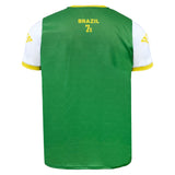 Green and white sports jersey with the name "Brazil" and number "7" on the back, featuring advanced VapoDraw technology for optimal comfort—a true Nations of Rugby Brazil Sevens Rugby Flag Jersey by Admiral, perfect for avid Brazil Sevens Rugby fans.